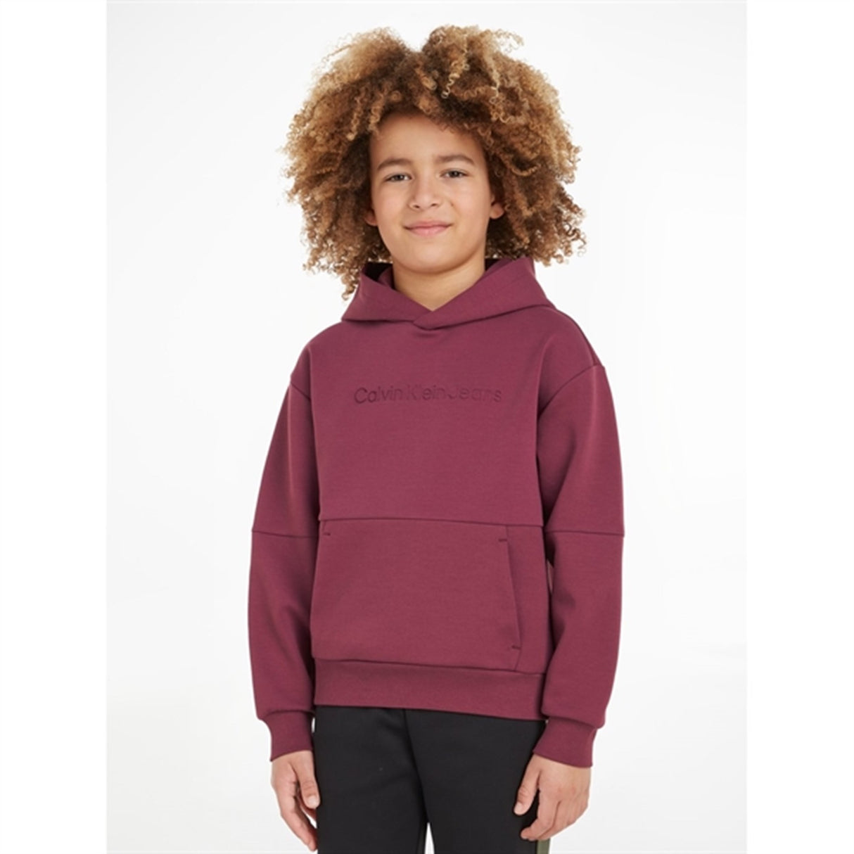 Calvin Klein Spacer Debossed Logo Hoodie Porpoise