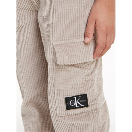 Calvin Klein Corduroy Badge Cargo Jogging Bukser Porpoise 2