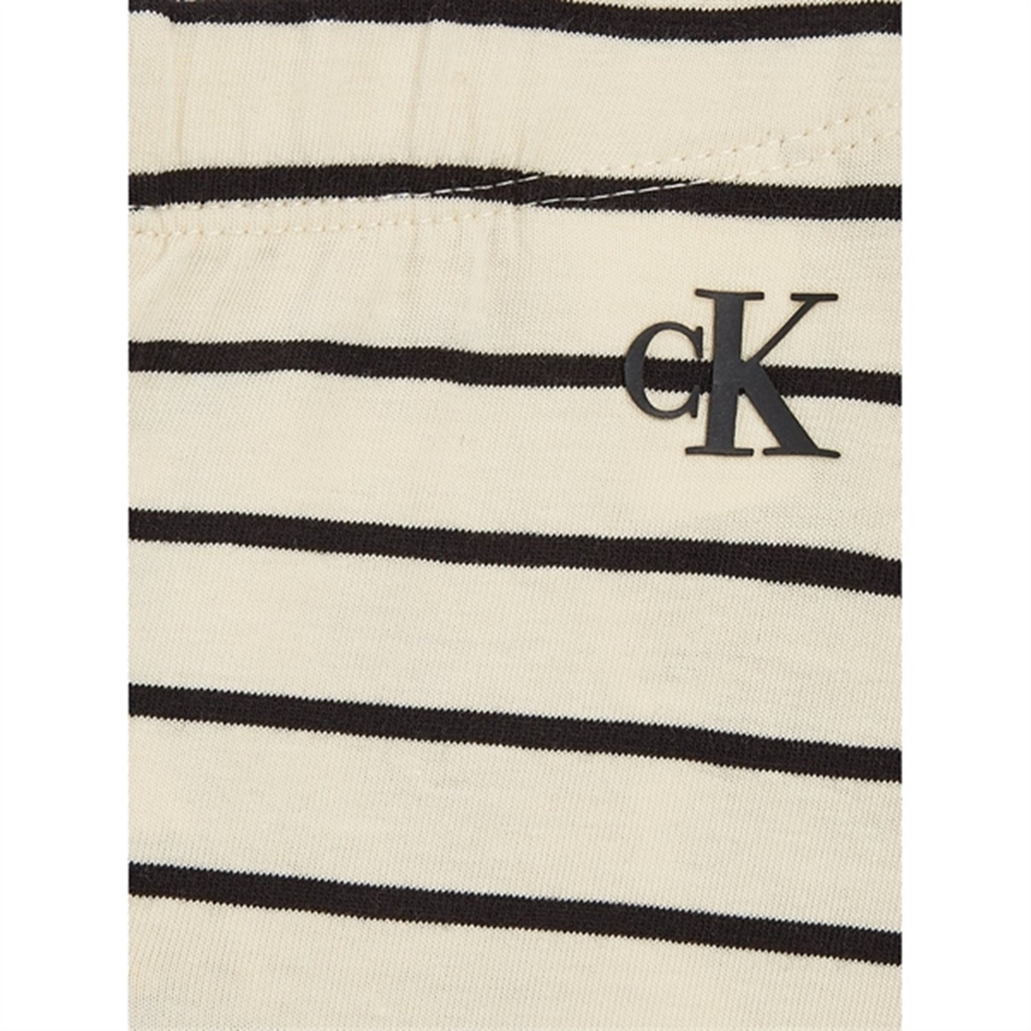 Calvin Klein Striped Leggings Black/ Vanilla Stripe 3