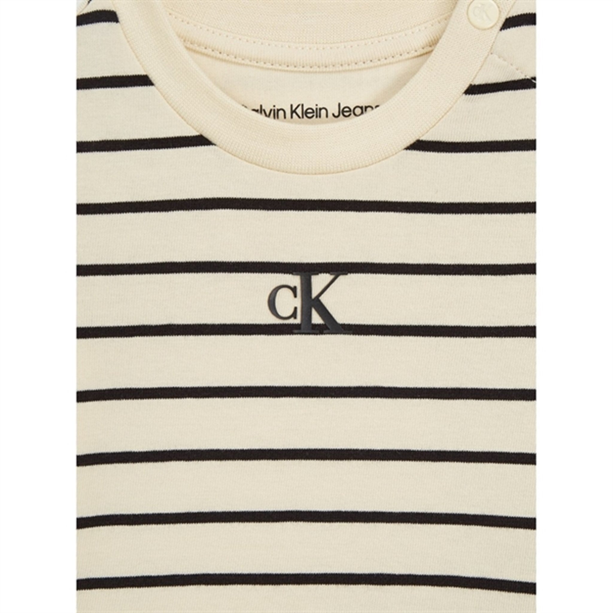 Calvin Klein Striped Ls T-Shirt Black/ Vanilla Stripe 3