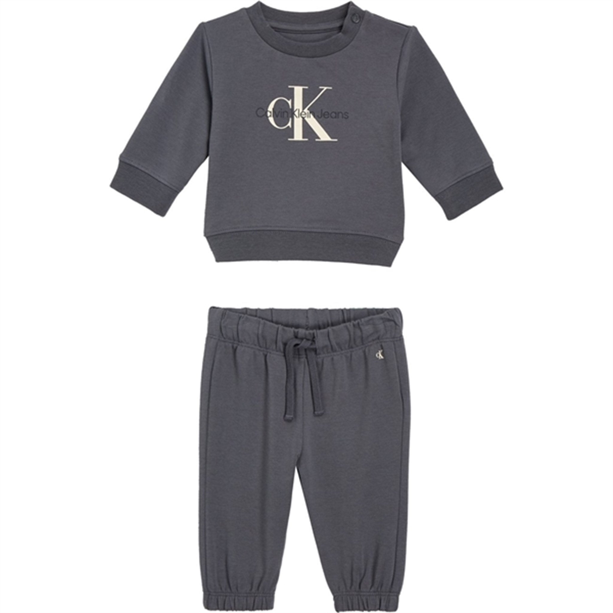 Calvin Klein Monogram Sweatshirt Sæt Dark Grey