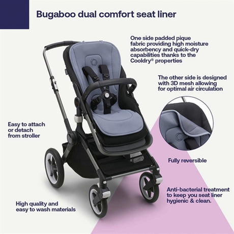 Bugaboo Dual Comfort Seat Liner Fresh White