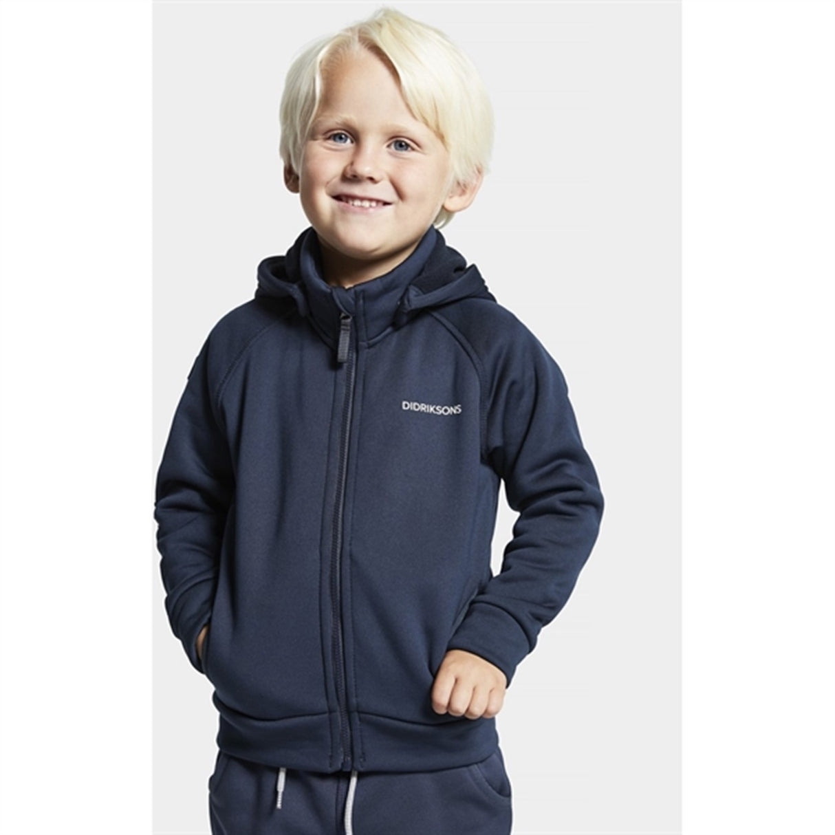 Didriksons Corin Navy Sweatshirt m. Lynlås