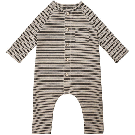 Huttelihut Cottey Baby Heldragt Stripes Camel/Navy