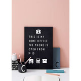 Design Letters Office Icons for Messageboard Black