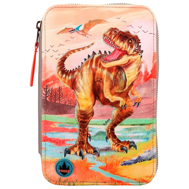 Dino World Trippel Penalhus m. LED T-Rex