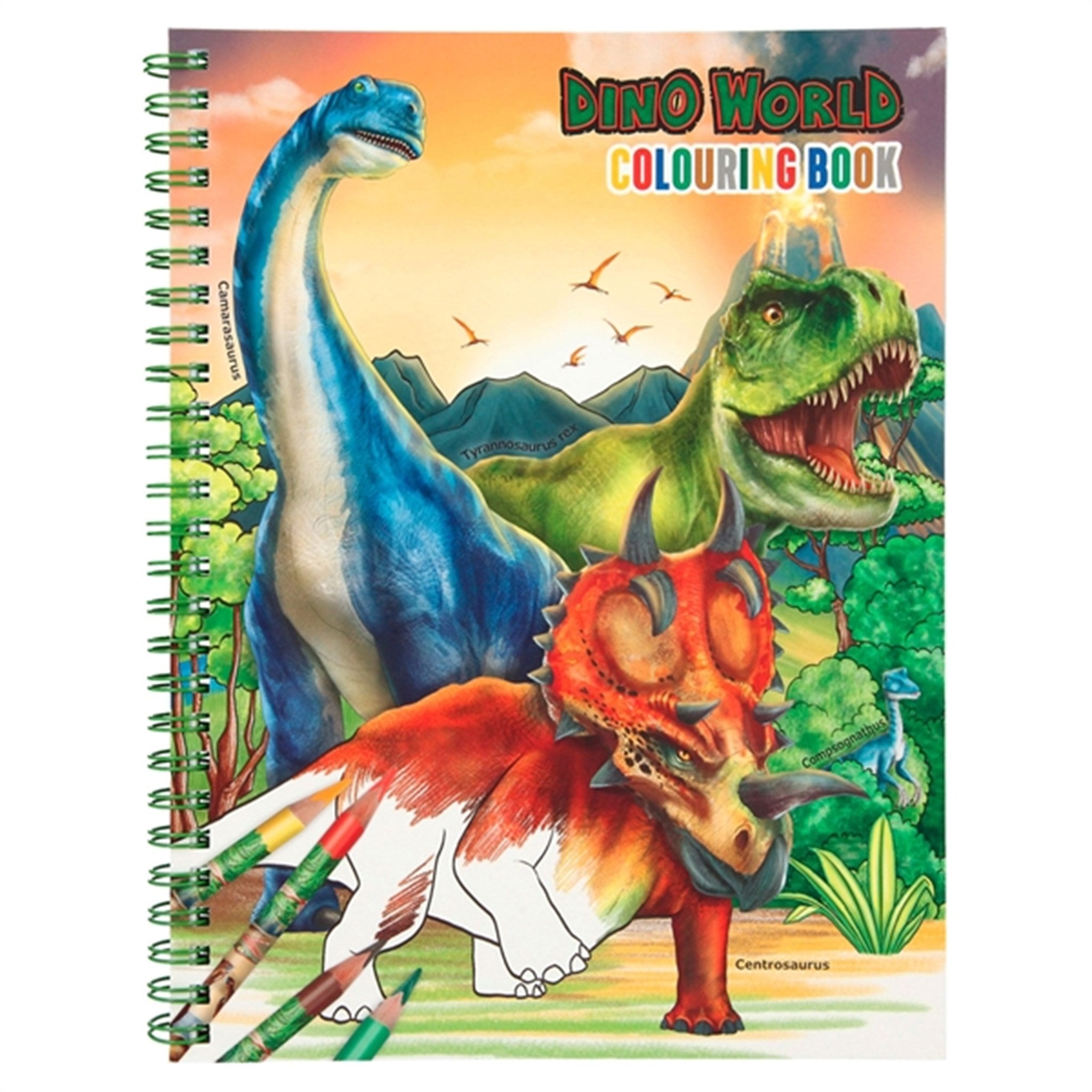 Dino World Malebog m. Farveblyanter