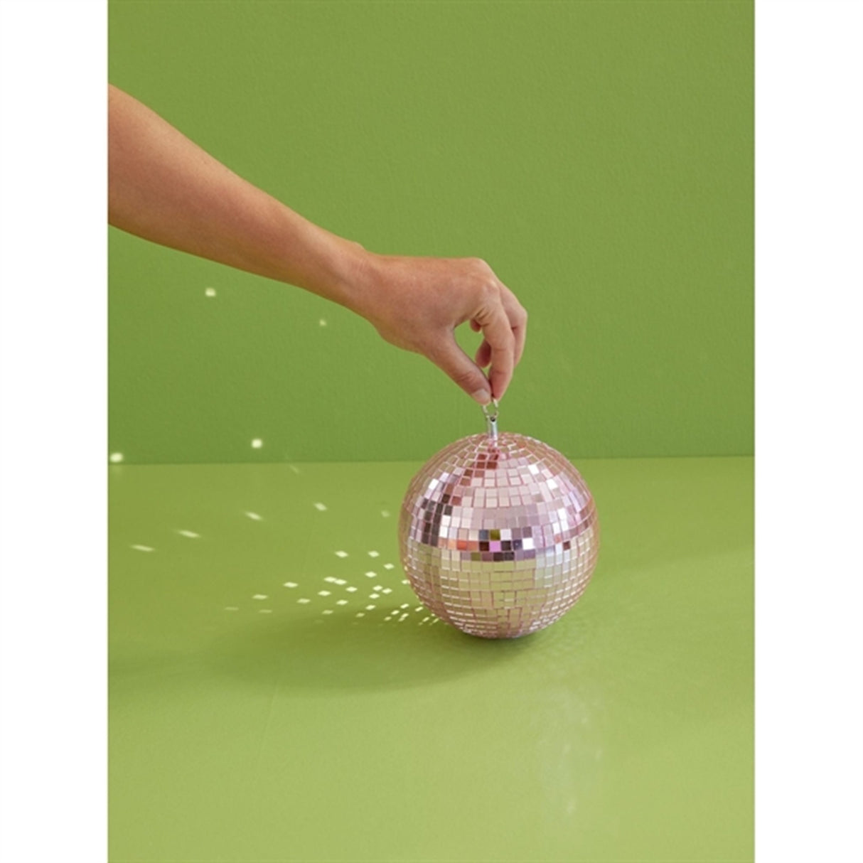 RICE Soft Pink Mellem Diskokugle