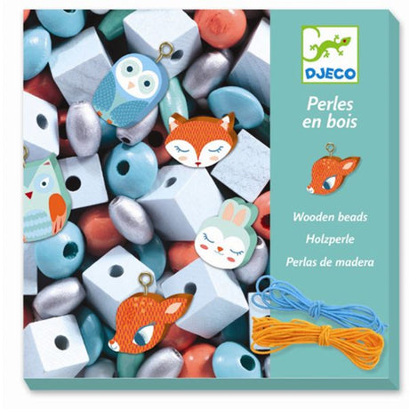 Djeco Perles Wooden Beads Little Animals