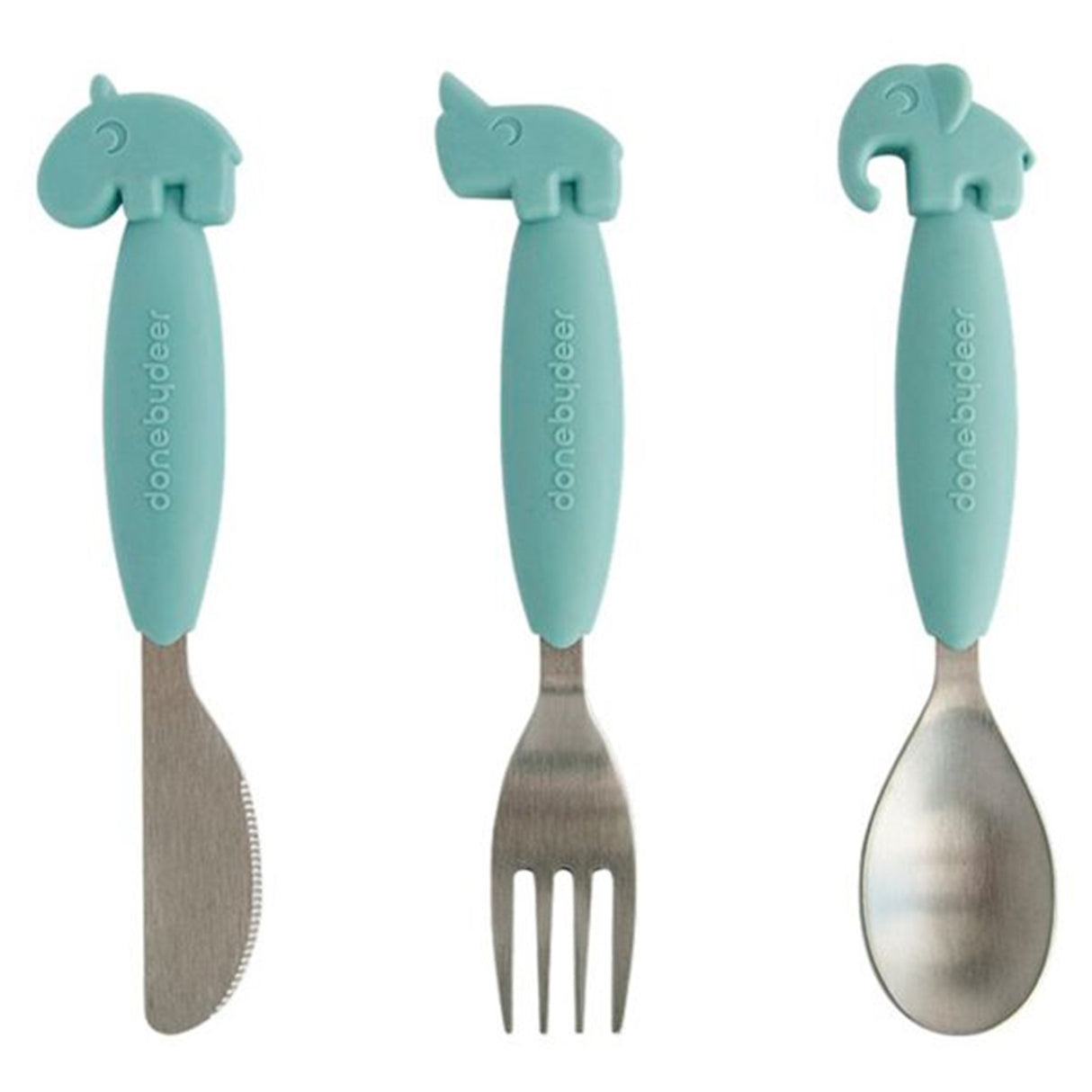 Done by Deer YummyPlus Easy Grip Cutlery Set Blue