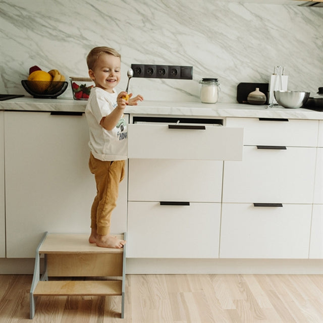 Duck Woodworks Step Stool Grey