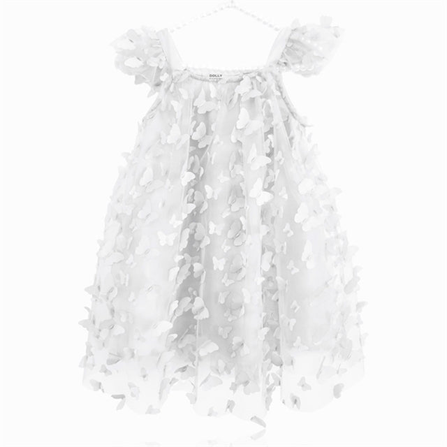 Dolly by Le Petit Tom Allover Butterflies Tutu Kjole White