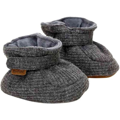 En Fant Baby Slippers Dark Grey Melange