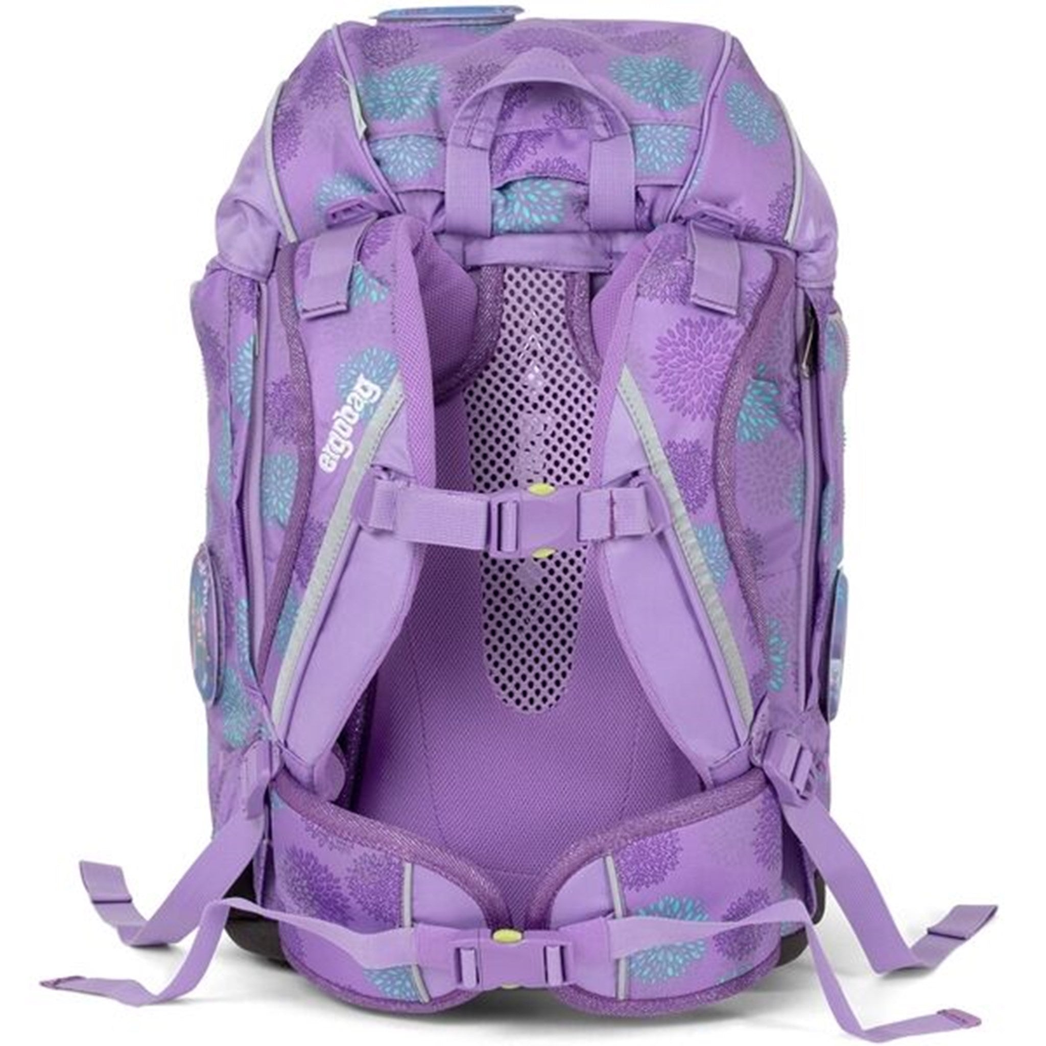 Ergobag Skoletaske Sæt Glow Pack SleighBear Purple Ice Flowers 3
