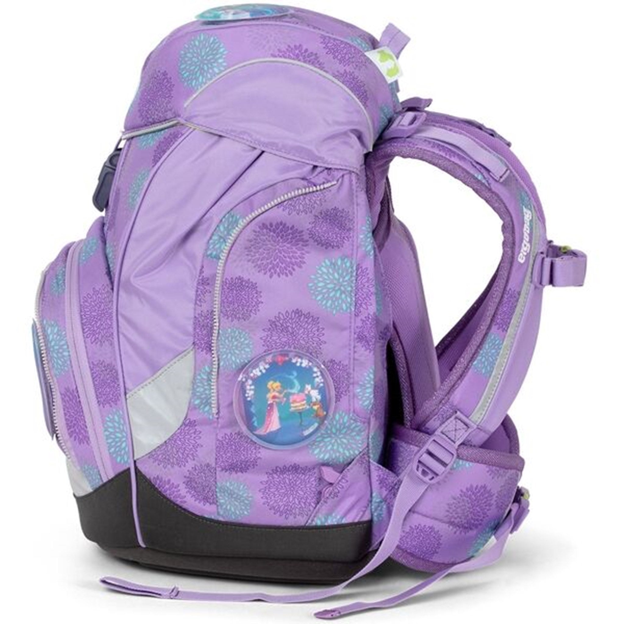 Ergobag Skoletaske Sæt Glow Pack SleighBear Purple Ice Flowers 4