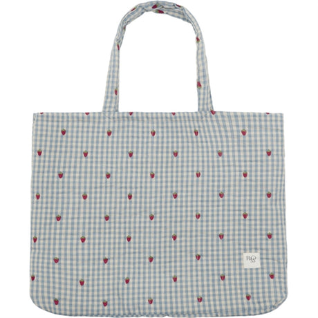 Flöss Polly Quiltet Taske Berry/Blue Gingham