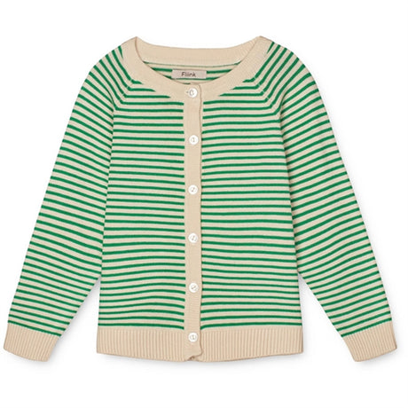 Fliink Jelly Bean Green Stripe Fave Stripe Strik Cardigan