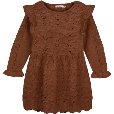 Fliink Carob Brown Benna New Ruffle Kjole