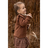 Fliink Carob Brown Benna Ruffle Cardigan 3