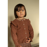 Fliink Carob Brown Benna Ruffle Cardigan 4