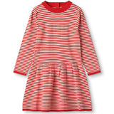 Fliink Cradle Pink W. Red Stripes Favo Peplum Kjole