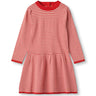 Fliink Cradle Pink W. Red Stripes Favo Peplum Kjole