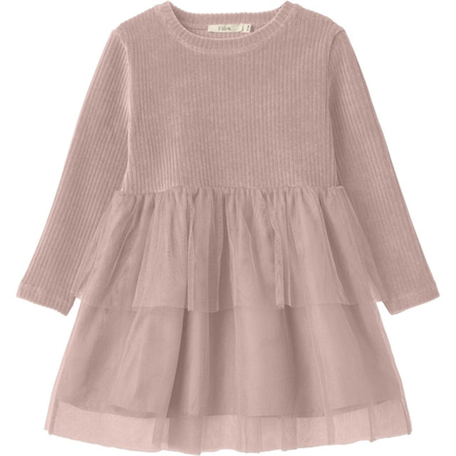 Fliink Peach Whip Velvet Tulle Kjole