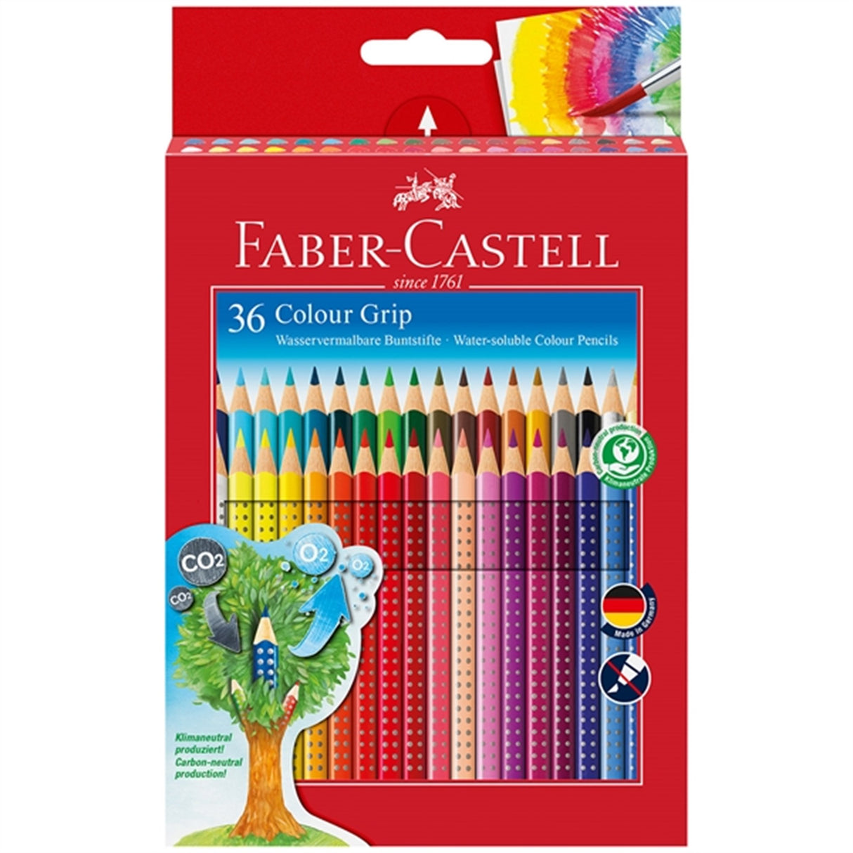 Faber Castell Grip 2001 Akvarel 36 Trekants Farveblyanter