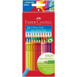 Faber Castell Grip Akvarel 24 Trekants Farveblyanter