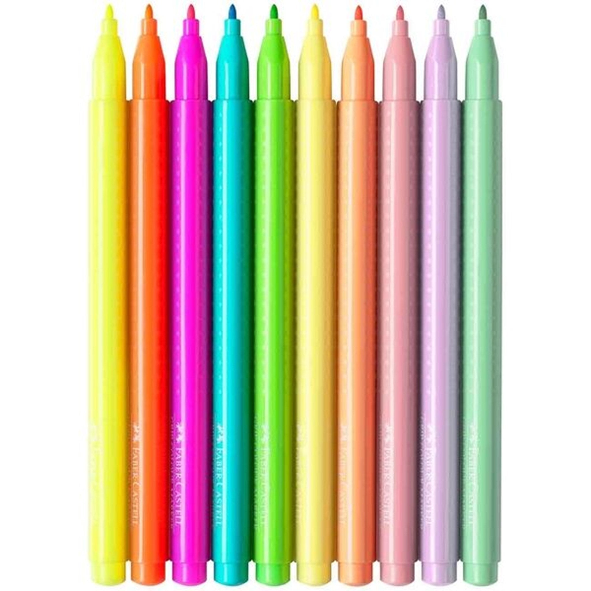 Faber Castell Grip Tusser 10 Farver Neon/Pastel 3