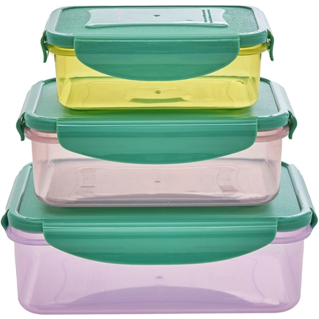RICE Multicolor Opbevaringsbøtter 3-pak