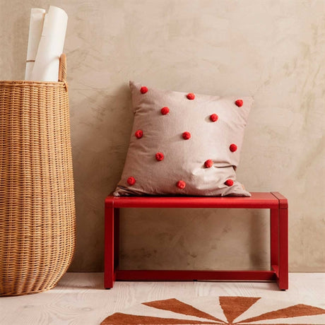 Ferm Living Dot Tufted Pude Camel/Red 2