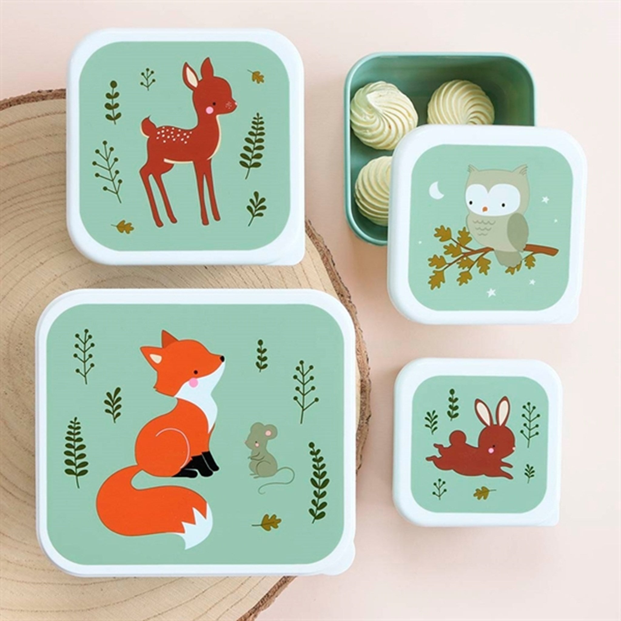A Little Lovely Company Madkasse og Snackbox Forest Friends 3