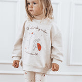 That's Mine Light Brown Melange Finley Big Sister Sweatshirt 5