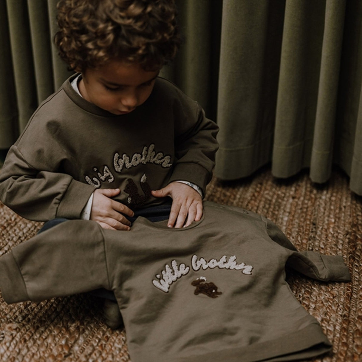 That's Mine Dusky Green Finley Little Brother Sweatshirt 5