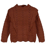 Fliink Carob Brown Benna Ruffle Bluse