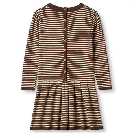 Fliink Chicory Coffee W. Sand Stripes Favo Peplum Kjole 2