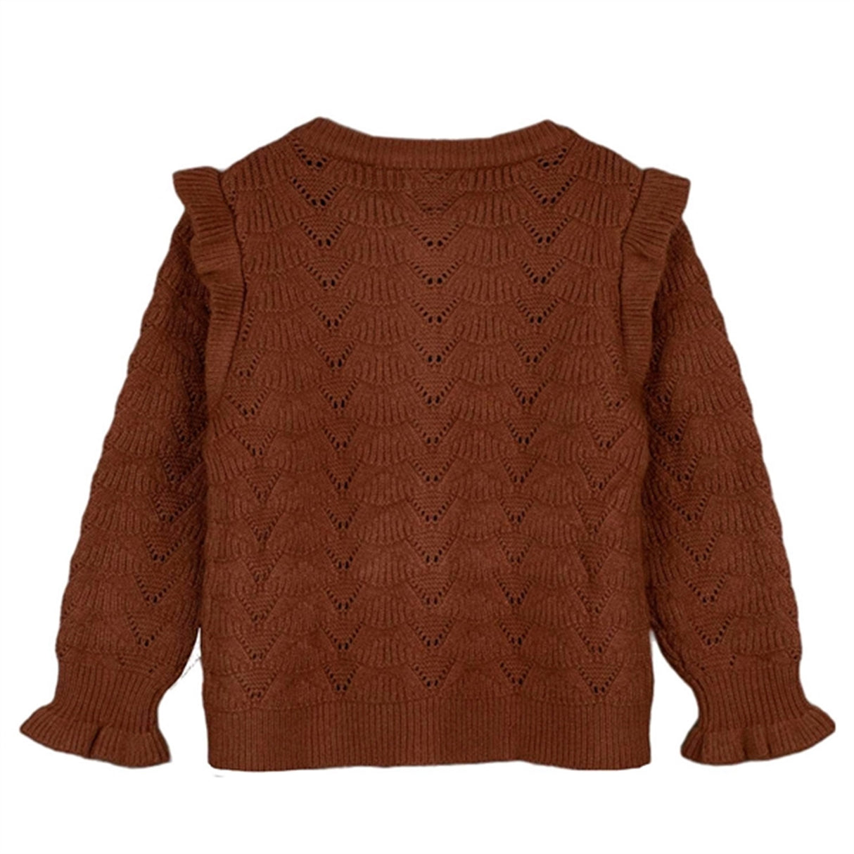 Fliink Carob Brown Benna Ruffle Cardigan 5