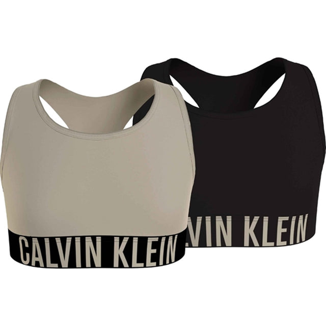 Calvin Klein Bralette 2-Pak Mistybeige/Pvhblack