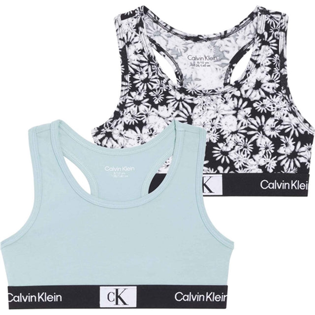 Calvin Klein Bralette 2-Pak Halofloralblackaop/Pericloud