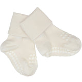 GObabyGO Bamboo Strømper Antislip Offwhite