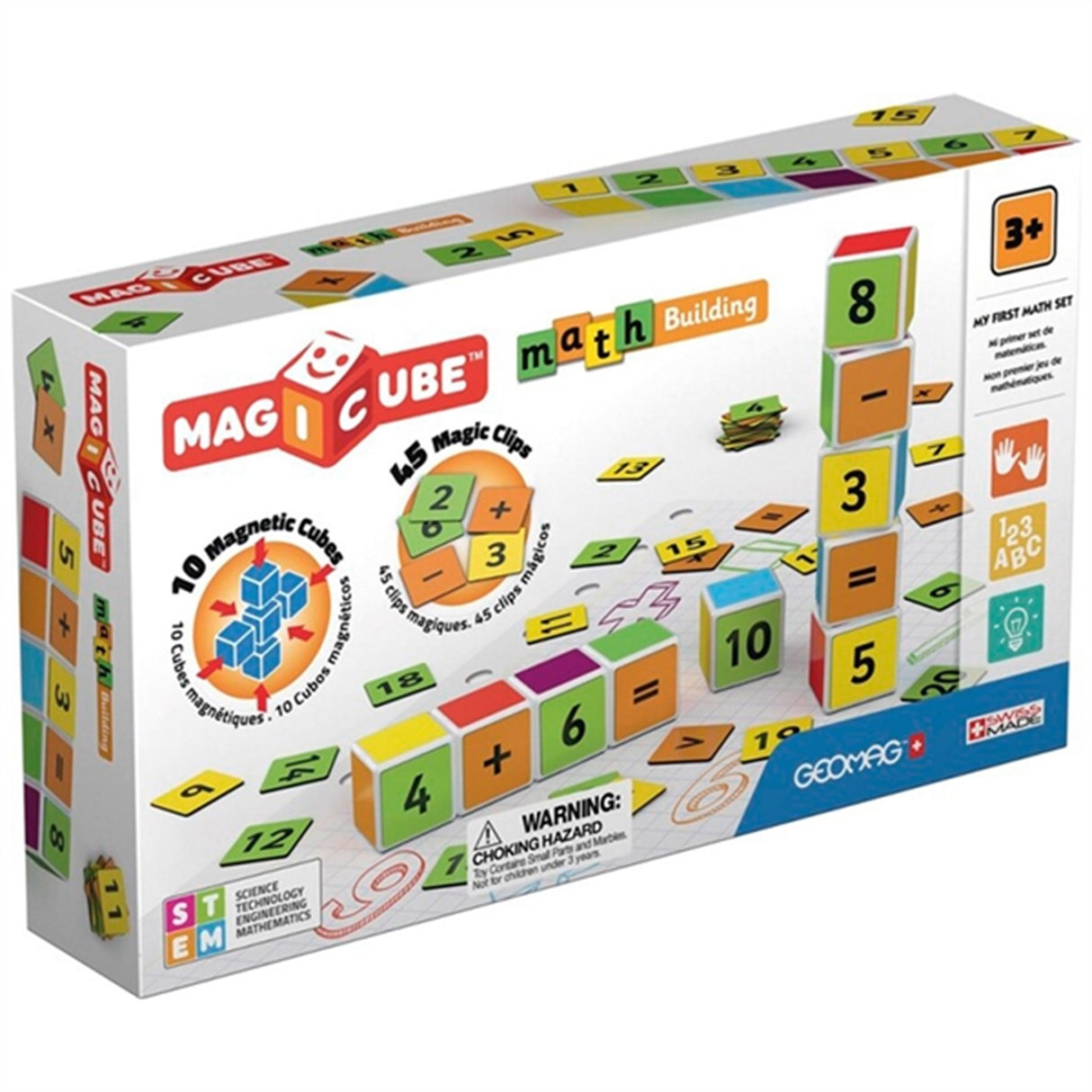 Geomag Magicube Math Building 10 Kuber + 45 Klips