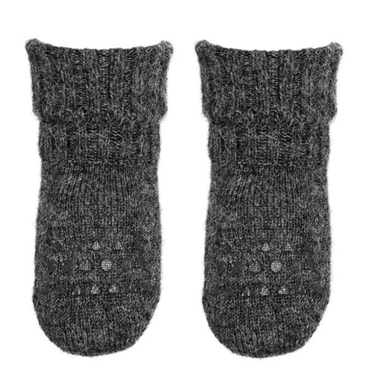 GObabyGO Alpaca Non-Slip Socks Dark Grey Melange