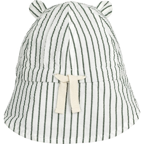 Liewood Gorm Solhat Stripes Garden Green/Creme De La Creme