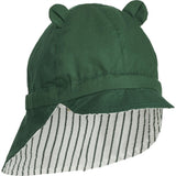 Liewood Gorm Solhat Stripes Garden Green/Creme De La Creme