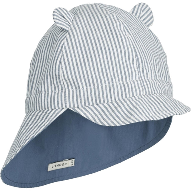 Liewood Gorm Solhat Stripe Blue Wave/Creme De La Creme