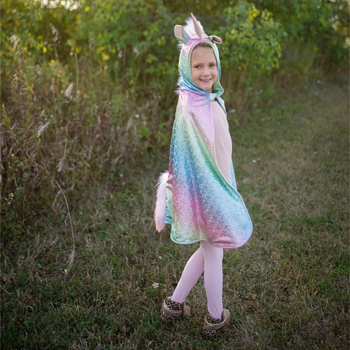 Great Pretenders Rainbow reversible Unicorn Dragon Cape