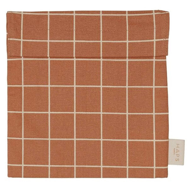 Haps Nordic Sandwichtaske Check Warm Terracotta