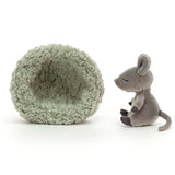 Jellycat Sovende Mus I Rede 12 cm