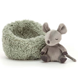 Jellycat Sovende Mus I Rede 12 cm